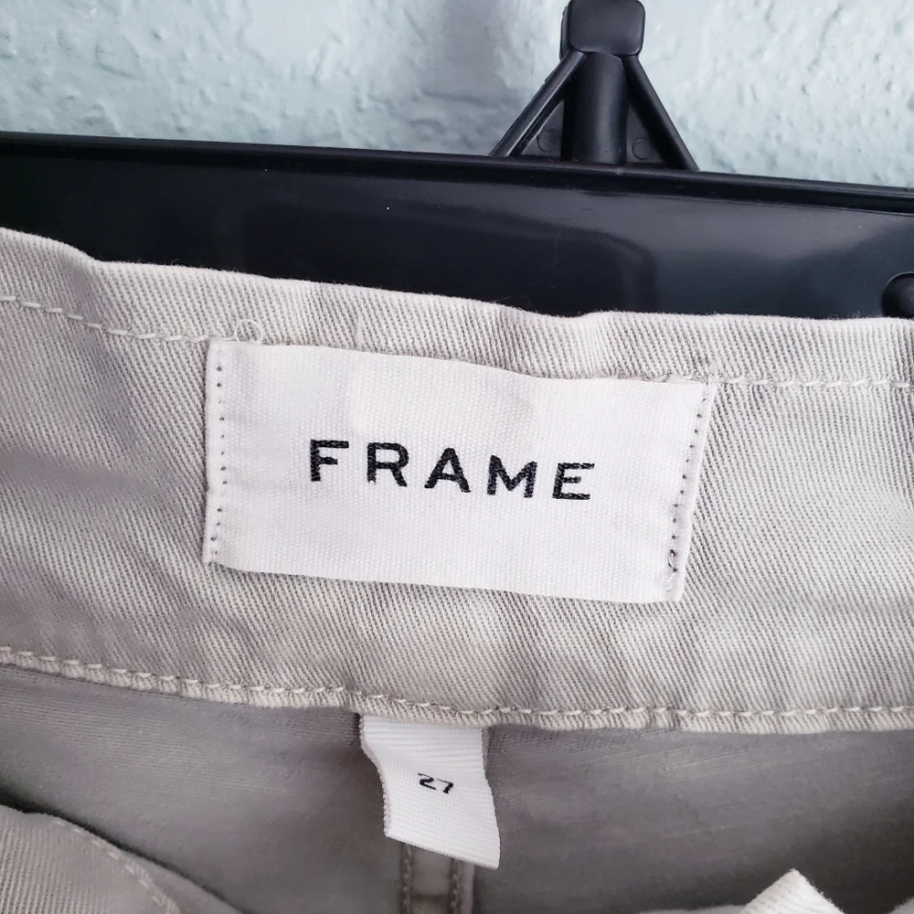 Frame Denim Washed Out Pale Olive Safari Belted Cargo Pants - Picture 6 of 9